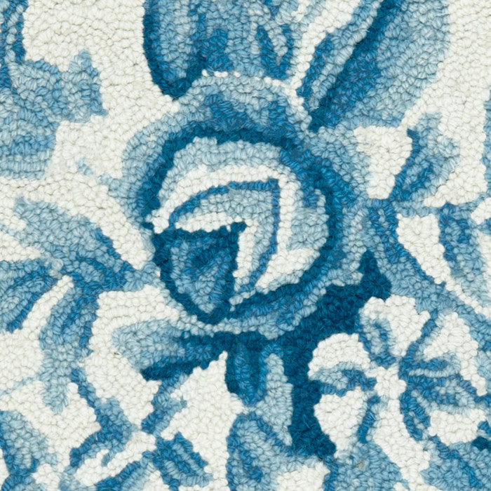 Ophelia & Co. Fonzell Floral Handmade Looped/Hooked Wool Area Rug in